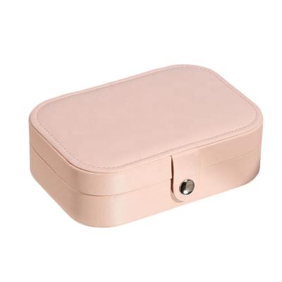 China Fashionable Organizer Storage Box Travel Jewelry Display Case Travel Leather Makeup Jewelry Bracelet Ring Box Portable for sale