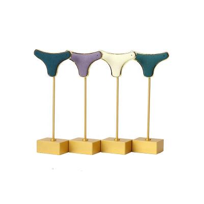 China Wholesale Fashionable Jewelry Rack Jewelry Display Metal Gold Earring Display Stand For Jewelry Store Stand Rack for sale