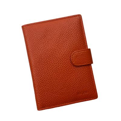 China Durable Custom Genuine Leather Travel Logo ID Card Holder Passport Holder For Women for sale