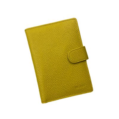 China Genuine Leather Passport Holder Custom Logo Durable Blocking Passport Cover Case Travel for sale