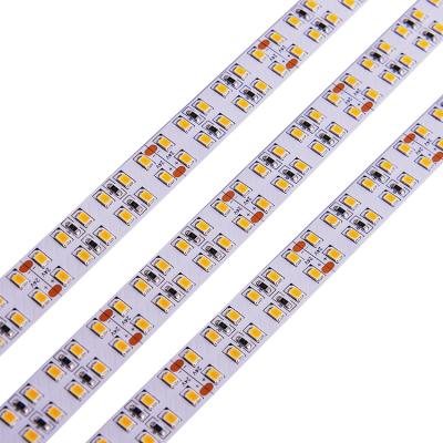 China Desktop 5m Ra80 IP20 high lumen 240LED dobule rows DC24V 2700k smd2835 flex strip warm white led for sale