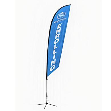 China Custom Feather Bow Bali Beach Flags Flying Advertising Feather Portable Flag Promotion Flags And Banners for sale