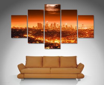 China Modern Framed Canvas Prints Modern Landscape Art Canvas Picture HD Prints Art Work Custom Round Printing for sale