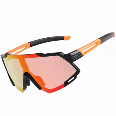 China Fashion Sunglasses WHEEL UP Orange Oversided Mens Sport Sunglasses Anti Glare UV 400 CE Sunglasses for sale