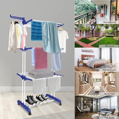 China Sustainable Clothes Drying Rack Folding Fabric /Extendable Fabrics Drying Rack With Rack for sale