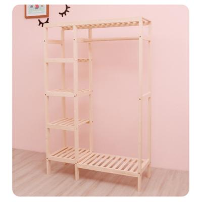 China (Size)Adjustable Wooden Cloth Rack Closet Wardrobe Organizer for sale