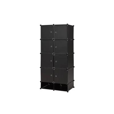 China (Size) Adjustable Modular 8 Cube Storage Organizer (Matte Black) for sale