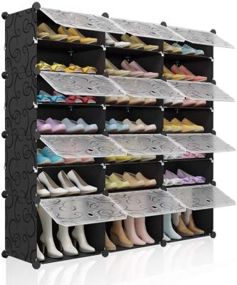 China Sustainable Portable Shoe Rack Organizer 48 Pair Tower Shelf Shoe Storage Cabinet for sale