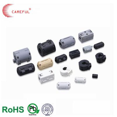 China Snap type ferrite slot core NiZn EMI ferrite clamp scnf industrial magnet core diameter6/inner 6.5/10/13/19mm for sale