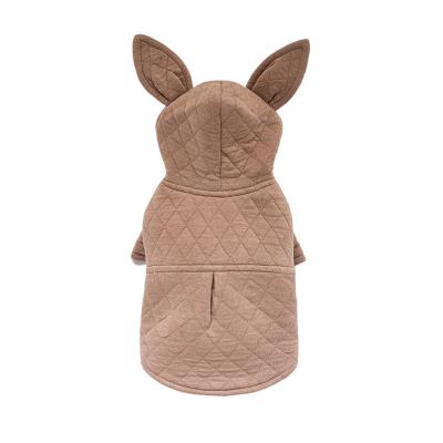 China Autumn And Winter Pet Cute Cotton Bunny Casual Soft Cozy Ear Sustainable Hoodie Warm Costume for sale