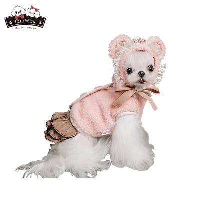 China Viable Pet Accessories Cat Ear Hat Plus Pet Clothes Dog Vest, Suit For Cold Winter Pet Clothes, Two Item Price for sale