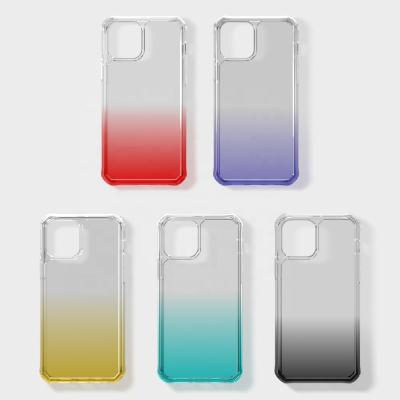 China Anti-fall Solid Color Fashionable Gradient Gradient Anti Drop TPU Mobile Phone For iPhone XS XR 11 Max 12 Mini for sale