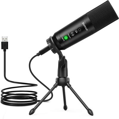 China Handheld Microphone for Mac Windows Laptop Desktop Computer, for Zoom Meeting, YouTube, Recordingm, Skype Bietrun USB Computer Microphone with Mute for sale