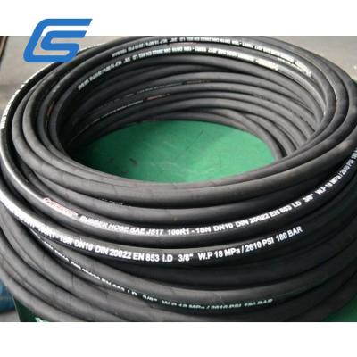 China Top quality heavy duty synthetic oil rubber+Steel oil hose wire braided hydraulic rubber hose high pressue synthetic rubber hose for sale