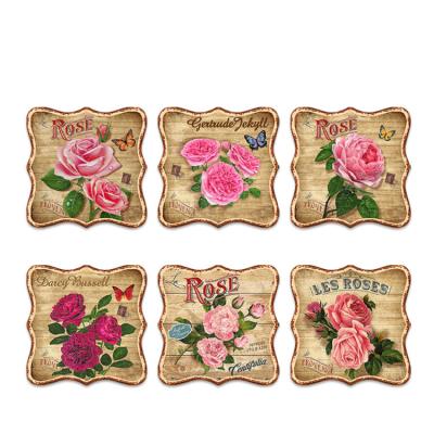 China Free sample viable custom nordic lace ceramic potholder rose ceramic pot pad table december place mat coasters for sale