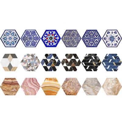 China White Hexagonal Ceramic Tile Coaster High Quality Personalized Customizable Design for sale