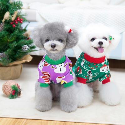 China Stocked Clothes Cat Jersey Supplies Pet Christmas Cotton OEM Ropa De Navidad Para Perros Clothes Lamb Around Sweater Dog Clothes for sale