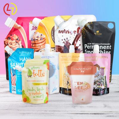 China Custom Printing Plastic Moisture Proof Fruit Pouch Straw Juice Pouch Bag Juice Bag Packaging Aluminum Foil Spout for sale