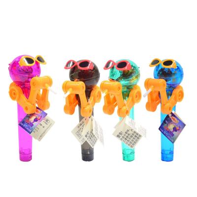 China Cartoon Toys Hot Selling Candy Lollipop Stand Robot Plastic Easter Candy Toys For Wholesale for sale