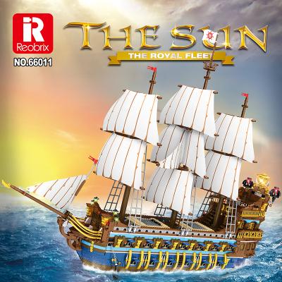 China Military Intelligence Toys Reobrix 66011The Royal Fleet Model Educational Assembled Building Blocks for sale