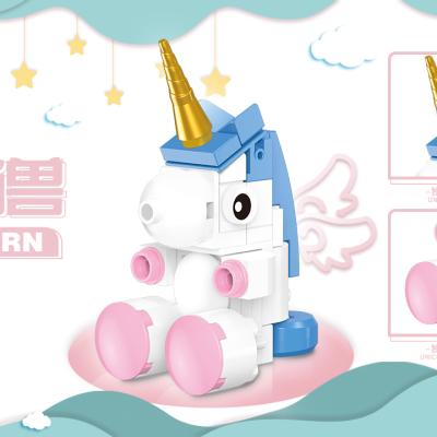 China 18018 Pink Unicorn Children's Toys Building Blocks Toy Xingbao Building Toys for sale