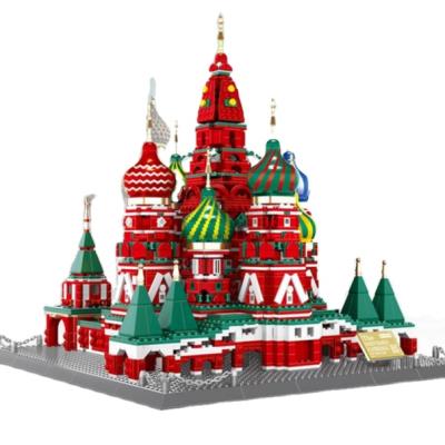 China Construction Toy Wange 6213 Saint Basil's Cathedral of Moscow Children's Assembly small particle building educational toys for sale