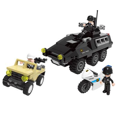 China Xingbao 50010 eco-friendly material city police car blocks building toys assemble educational gift for kids building toys for sale