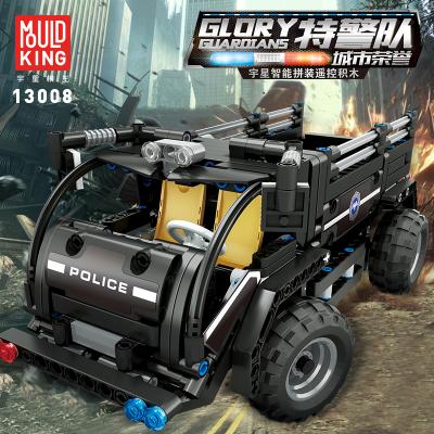 China King City Police Car Blocks Building Eco-friendly Material Remote Control Toys 13008 Mold Technic Assemble Educational Building Toys for sale