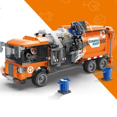 China Building Toy Xingbao 18017 Multiple Freedom DIY Assemble Automatic Garbage Truck Children's Toys Building Toys for sale