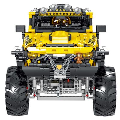 China Hot Selling 1:8 Technol Model Vehicle Building Block Boys Gift 2452pcs Magnetic Yellow Off-Road Building Toys Intellectual Development Toys MORK 022010 for sale