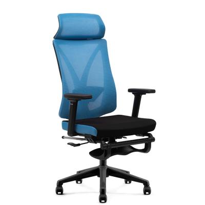 China Armrest Ergonomic Computer Chair Leisure Office Chair Swivel Swivel With Headrest And Footrest for sale