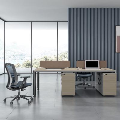 China Simple Design Office 4 Seat Workstation Employee Computer Convertible Office Desk With OEM Services for sale