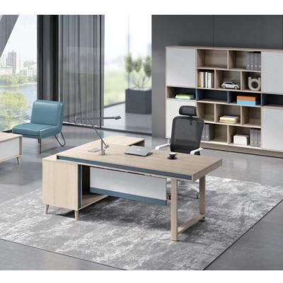 China Convertible Modern Luxury Executive Computer Desk Computer Desk Manager Office Furniture Cabinet Drawer Study Executive Table for sale