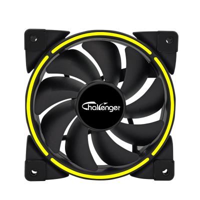 China Computer case computer cases argb pwm fan for pc 120mm fans 12v fixed cpu cooler rgb comput rgb yellow fans for sale