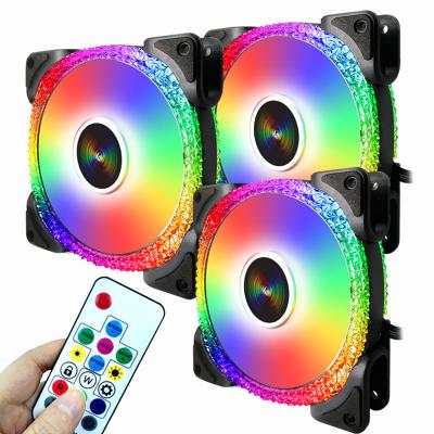 China Famous Chinese Computer Case Manufacturers Diamond Frame Computer Cases RGB Fan 12v PC Fans 12v CPU Cooler RGB Fans for sale