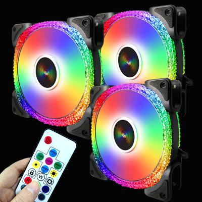 China Famous Chinese Computer Case Manufacturers Diamond Frame Computer Cases RGB Fans 12v Fan 120mm CPU Cooler RGB PC Fan for sale