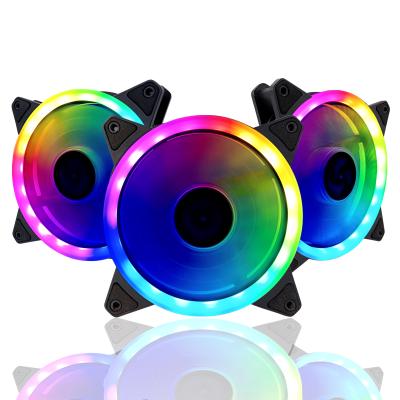 China Customizable computer case Chinese brand computer pwm fan 120mm mute pc cpu cooling RGB fans for sale