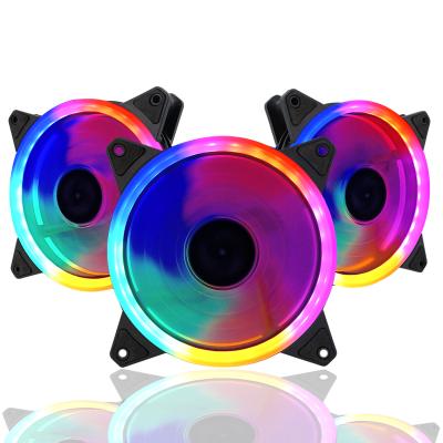 China Computer Case Chinese Customizable Brand Mute Computer Fixed Color Led RGB Fan 120mm CPU PC Cooling Fan for sale