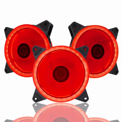 China Customizable Red Computer Case Chinese Brand Mute Computer Led Heatsink Case RGB Fan 12v PC CPU Fans 120mm Cooling Fan for sale