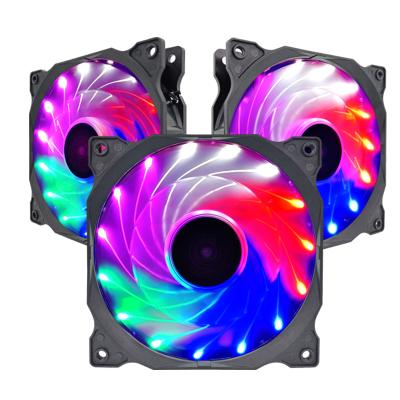 China Famous Chinese Computer Case Manufacturers Computer Led 15 Fan 12v 120mm Lightweight Mute PC CPU Heatsink Cooling RGB Fans for sale