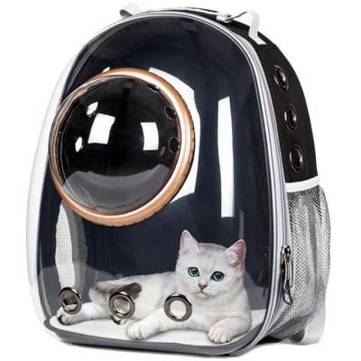 China Transparent Travel Pet Backpack Dog Bag Cat Backpack Space Capsule Dog Viable Carrier Dog Backpack for sale