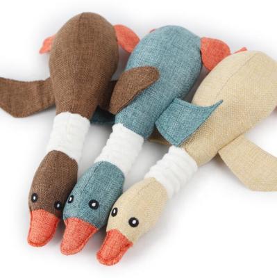 China Viable Hot Selling Wild Goose Plush Dog Chew Toys Squeaky Toy for sale