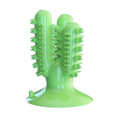 China New Viable Cactus Shaped Dog Toothbrush Dog Toothbrush Chew Toys Dog Teeth Cleaning Chew Toys for sale