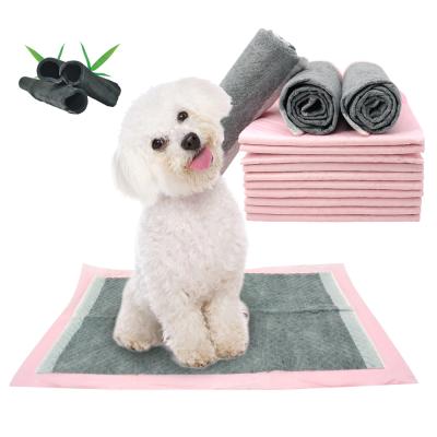 China Sustainable Pet Puppy Training Pad Bamboo Charcoal Underpad For Dogs for sale