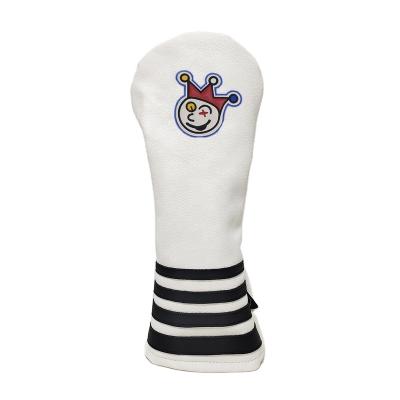 China Durable 2022 Hot Selling PU Leather Embroidery Printed Logo Customized Wood Cover Golf Driver Wood Headcover for sale