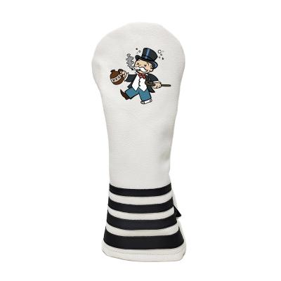 China Durable Wholesale Disc Golf Set Custom Logo Head Covers Mini Golf Drivers PU Leather Golf Club Headcover For Sale for sale