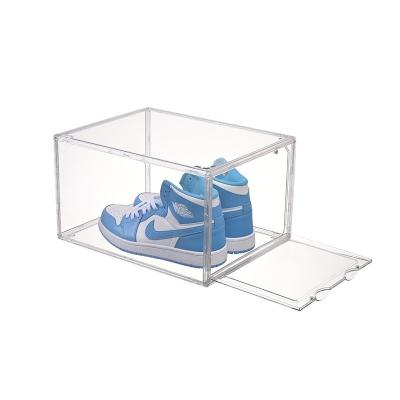 China 2023 Viable China Wholesale Products Giant Clear Transparent Foldable Shoe Cabinet Box Plastic For Storage for sale