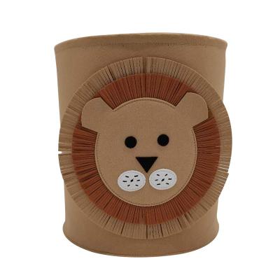 China Multifunctional Kids Toy Storage Laundry Bucket Clothes Laundry Bucket Foldable High Quality Viable Cartoon Animal Large for sale