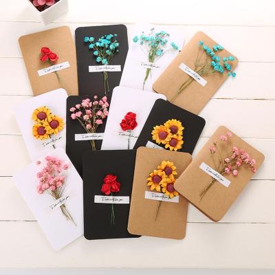 China China factory direct sales spur fold card paper packaging wedding three-dimensional star dry transparent greeting card for sale