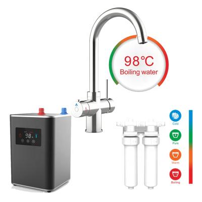 China 220-240V Electric Kitchen Faucets Instant Boiling Water Faucet 4 In 1 System With Filter for sale